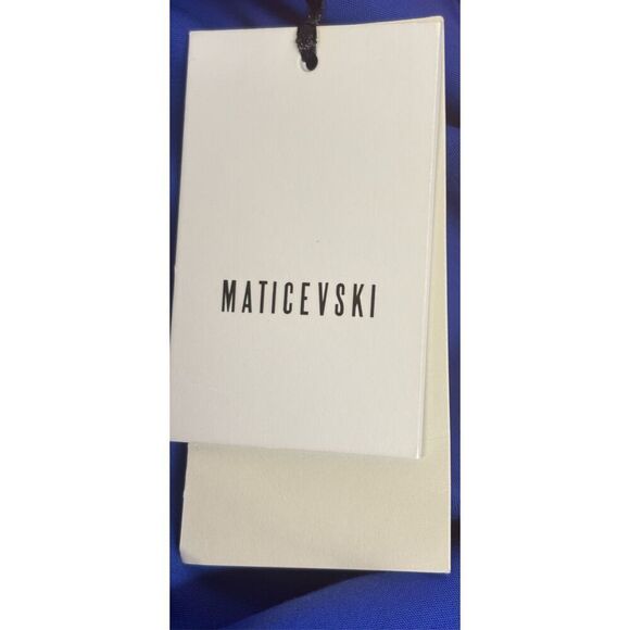 Maticevski Cygnet Ruched Strapless Dress in Royal Blue NWT Size US 6 - Picture 11 of 13